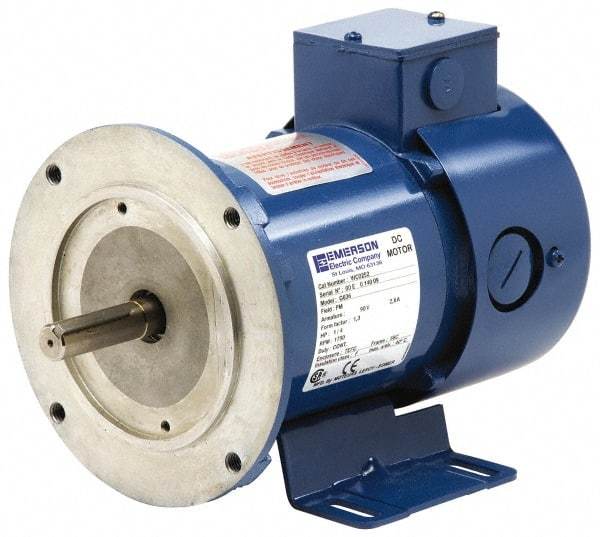 US Motors - 3/4 hp, TEFC Enclosure, 1,750 RPM, 90 Volt, DC Motor - Size 56 Frame, C-Face/Base Mount, 1 Speed, 7 Full Load Amps, CCW Lead End - Exact Tool & Supply