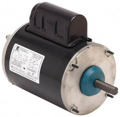 US Motors - 1/3 hp, TEAO Enclosure, Auto Thermal Protection, 1,075 RPM, 115 Volt, 60 Hz, Industrial Electric AC/DC Motor - Size 48 Frame, Stud Mount, 1 Speed, Ball Bearings, 5.2 Full Load Amps, B Class Insulation, CW Drive End - Exact Tool & Supply