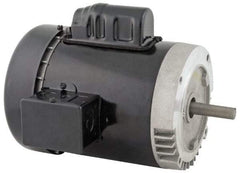 US Motors - 3/4 hp, TEFC Enclosure, Auto Thermal Protection, 1,725 RPM, 115/208-230 Volt, 60 Hz, Capacitor Start Motor - Size 56C Frame, C-Face Mount, 1 Speed, Ball Bearings, 10.92 Full Load Amps, B Class Insulation, Reversible - Exact Tool & Supply