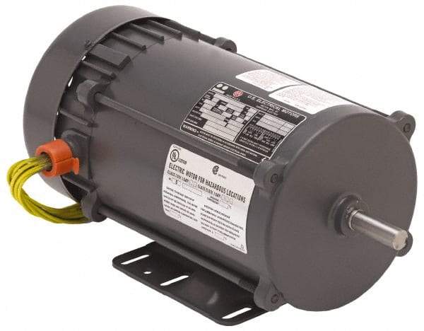 US Motors - 1/2 hp, Auto Thermal Protection, 3,450 RPM, 115/208-230 Volt, Single Phase Motor - Size 56C Frame, C-Face with Base & C-Face without Base Mount, Ball Bearings, 8.0/4.0-4.0 Full Load Amps, B Class Insulation - Exact Tool & Supply