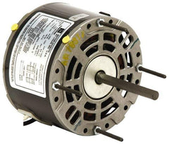 US Motors - 1/2 hp, OAO Enclosure, Auto Thermal Protection, 1,075 RPM, 115 Volt, 60 Hz, Industrial Electric AC/DC Motor - Size 48 Frame, Band/Hub/Stud Mount, 2 Speed, Sleeve Bearings, 8.0 Full Load Amps, A Class Insulation, Reversible - Exact Tool & Supply
