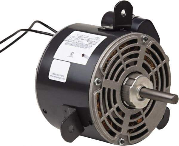 US Motors - 1/4 hp, OPAO Enclosure, Auto Thermal Protection, 1,075 RPM, 208-230 Volt, 60 Hz, Industrial Electric AC/DC Motor - Size 48 Frame, Bracket Mount, 2 Speed, Sleeve Bearings, 2.2-2.5 Full Load Amps, B Class Insulation, Reversible - Exact Tool & Supply