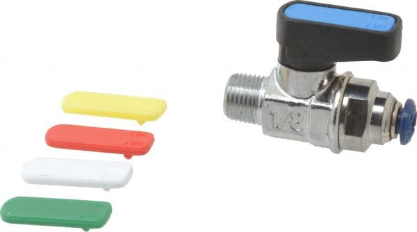 Aignep USA - 5/32" Pipe, Full Port, Brass Standard Ball Valve - Exact Tool & Supply