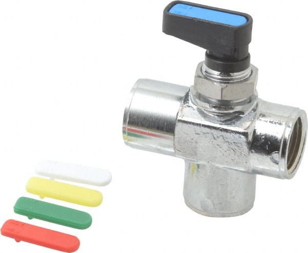 Aignep USA - 3/8" Pipe, Full Port, Brass Standard Ball Valve - Exact Tool & Supply