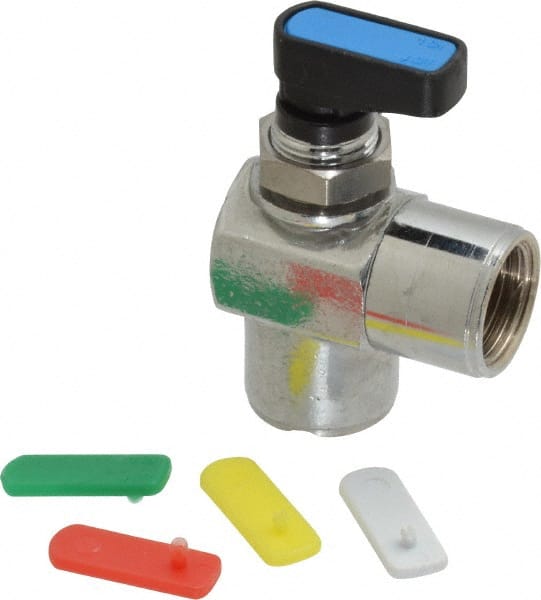 Aignep USA - 3/8" Pipe, Full Port, Brass Standard Ball Valve - Exact Tool & Supply