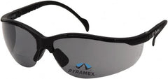 PYRAMEX - +2.5, Gray Lenses, Scratch Resistant, Framed Dual Lens Magnifying Safety Glasses - Exact Tool & Supply