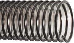 Flexaust - 2-1/2" ID, 28 Hg Vac Rating, 35 psi, Polyurethane Vacuum & Duct Hose - 25' Long, Clear/Black, 5" Bend Radius, -40 to 200°F - Exact Tool & Supply
