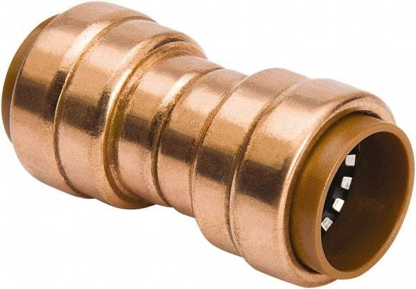 B&K Mueller - 1/2" Tube OD, Metal Push-to-Connect Tube Union - Tube to Tube Connection, 200 Max psi, Rubber O-Ring - Exact Tool & Supply