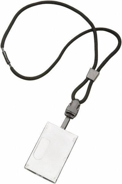 Ability One - Lanyards Material: Polyester Color: Black - Exact Tool & Supply