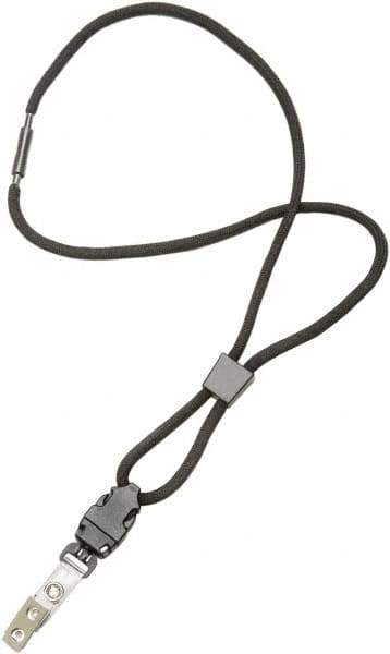 Ability One - Lanyards Material: Polyester Color: Black - Exact Tool & Supply