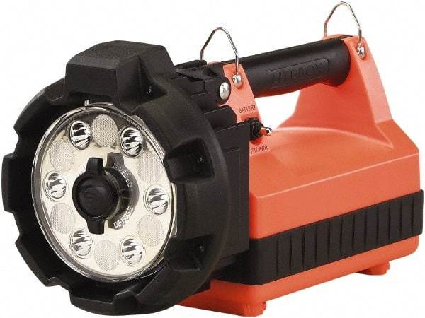 Streamlight - LED Bulb, 5,300 Lumens, Spotlight/Lantern Flashlight - Orange Plastic Body, 1 12V Lead-Acid Battery Included - Exact Tool & Supply