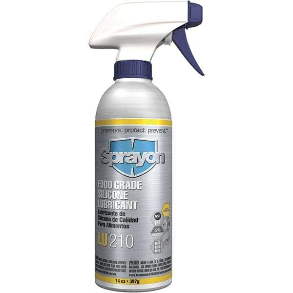 Sprayon - 12 oz Bottle Spray Lubricant - Clear, -40°F to 450°F, Food Grade - Exact Tool & Supply
