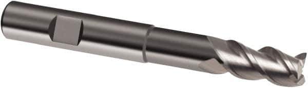 Guhring - 16mm, 22mm LOC, 16mm Shank Diam, 108mm OAL, 3 Flute, Solid Carbide Square End Mill - Single End, Uncoated, Spiral Flute, 39/40/41° Helix, Centercutting, Right Hand Cut, Right Hand Flute, Series 6703 - Exact Tool & Supply