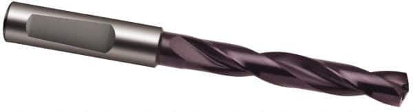 Guhring - 1/4" 140° Solid Carbide Jobber Drill - FIREX Finish, Right Hand Cut, Spiral Flute, 91mm OAL, SU Point - Exact Tool & Supply