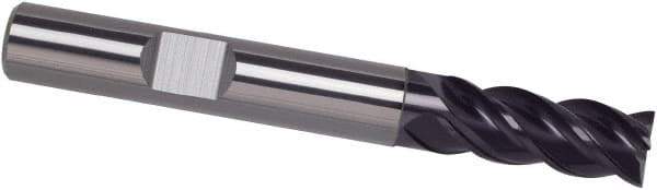 Guhring - 3/4", 4" LOC, 3/4" Shank Diam, 6-1/2" OAL, 4 Flute, Solid Carbide Square End Mill - Single End, FIREX Finish, Spiral Flute, 35/38° Helix, Centercutting, Right Hand Cut, Right Hand Flute, Series 4253 - Exact Tool & Supply