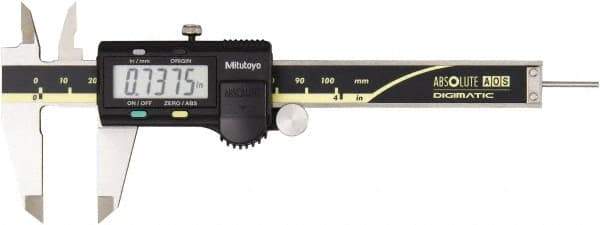 Mitutoyo - 0 to 100mm Range, 0.01mm Resolution, Electronic Caliper - 0.001" Accuracy - Exact Tool & Supply