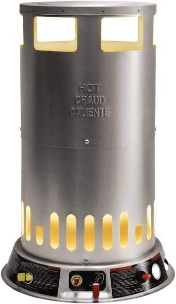 GHP GROUP - 10 to 200,000 BTU Rating, Propane Forced Air Heater - 4,700 Sq Ft Max Heating Area, (1) 1 Lb or 20 Lb Tank Capacity, Fuel with LP Gas - Exact Tool & Supply
