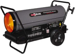 GHP GROUP - 10 to 400,000 BTU Rating, Multi-Fuel Forced Air Heater - 8,500 Sq Ft Max Heating Area, 29 Gal Capacity, Fuel with Kerosene, #1 Diesel & Jet A Fuel - Exact Tool & Supply