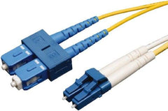 Tripp-Lite - 6' Long, LC/SC Head, Singlemode Fiber Optic Cable - Aqua, Use with LAN - Exact Tool & Supply