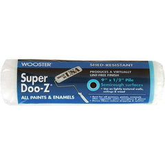 Wooster Brush - 1/2" Nap, 9" Wide Paint Roller Cover - Semi-Rough Texture, Woven - Exact Tool & Supply