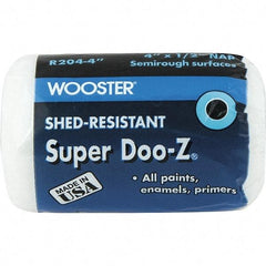 Wooster Brush - 1/2" Nap, 4" Wide Paint Roller Cover - Semi-Rough Texture, Woven - Exact Tool & Supply