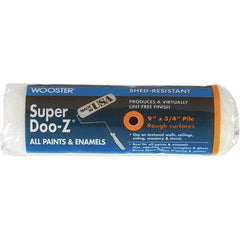 Wooster Brush - 3/4" Nap, 9" Wide Paint Roller Cover - Rough Texture, Woven - Exact Tool & Supply