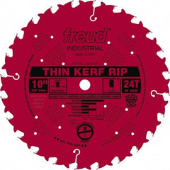 Freud - 10" Diam, 5/8" Arbor Hole Diam, 24 Tooth Wet & Dry Cut Saw Blade - Carbide-Tipped, Standard Round Arbor - Exact Tool & Supply