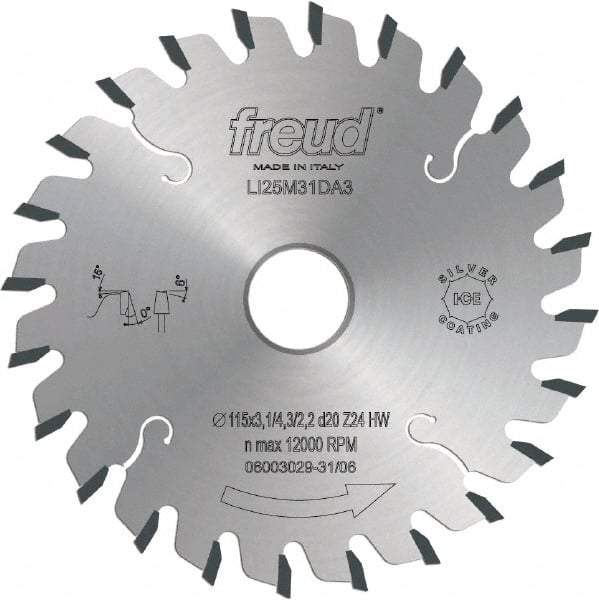 Freud - 180mm Diam, 45mm Arbor Hole Diam, 36 Tooth Wet & Dry Cut Saw Blade - Carbide-Tipped, Standard Round Arbor - Exact Tool & Supply