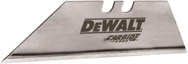 DeWALT - 5 Piece Steel Utility Knife Blade - 2-1/2" OAL - Exact Tool & Supply