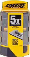DeWALT - 50 Piece Steel Utility Knife Blade - 2-1/2" OAL - Exact Tool & Supply