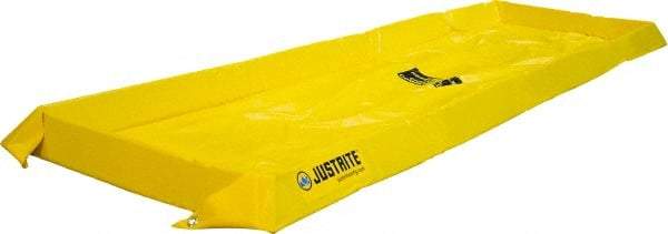 Justrite - 40 Gal Low Wall Berm - 4" High x 2' Wide x 8" Long - Exact Tool & Supply