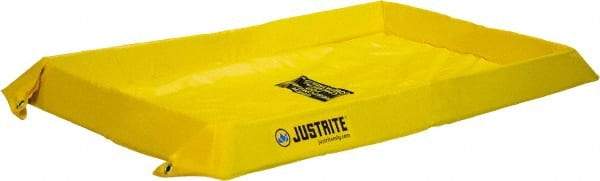 Justrite - 20 Gal Low Wall Berm - 4" High x 2' Wide x 4" Long - Exact Tool & Supply
