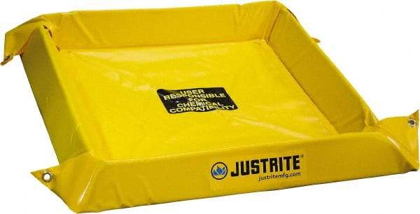 Justrite - 90 Gal Low Wall Berm - 4" High x 6' Wide x 6" Long - Exact Tool & Supply