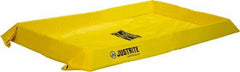 Justrite - 60 Gal Low Wall Berm - 4" High x 4' Wide x 6" Long - Exact Tool & Supply