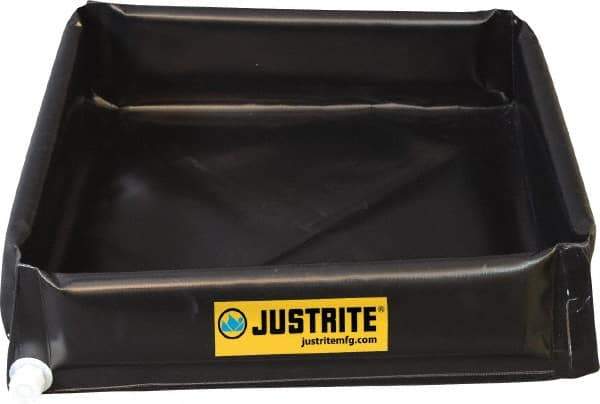 Justrite - 70 Gal Low Wall Berm - 4' Wide x 5" Long - Exact Tool & Supply