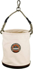 Ergodyne - 1 Pocket White Canvas Bucket Tool Organizer - 12-1/2" Wide x 12-1/2" Deep x 15" High - Exact Tool & Supply