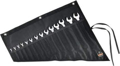 Ergodyne - 14 Pocket Gray Ballistic Polyester Tool Roll - 22" Wide x 26-1/2" Deep x 1" High - Exact Tool & Supply