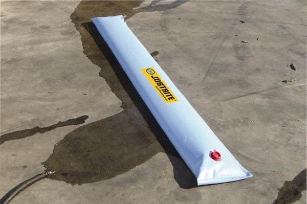 Justrite - 10' Long x 3/4' Wide, PVA Boom/Drain Dam - Light Blue, Use to Stop Contaminated Groundwater From Going Down the Drain - Exact Tool & Supply
