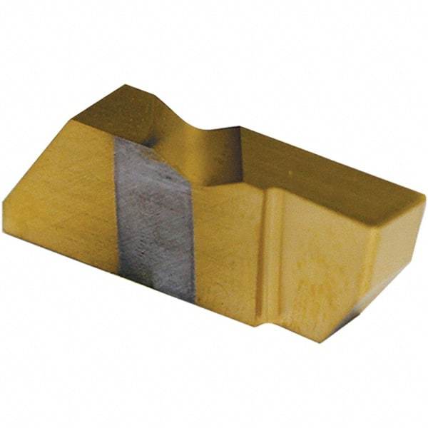 Tool-Flo - 3125FLGD Grade AC3R, 3.18mm Cutting Width Carbide Grooving Insert - 1/4" Max Depth of Cut, Right Hand, 0.005 to 0.01" Corner Radius, TiAlN Finish - Exact Tool & Supply