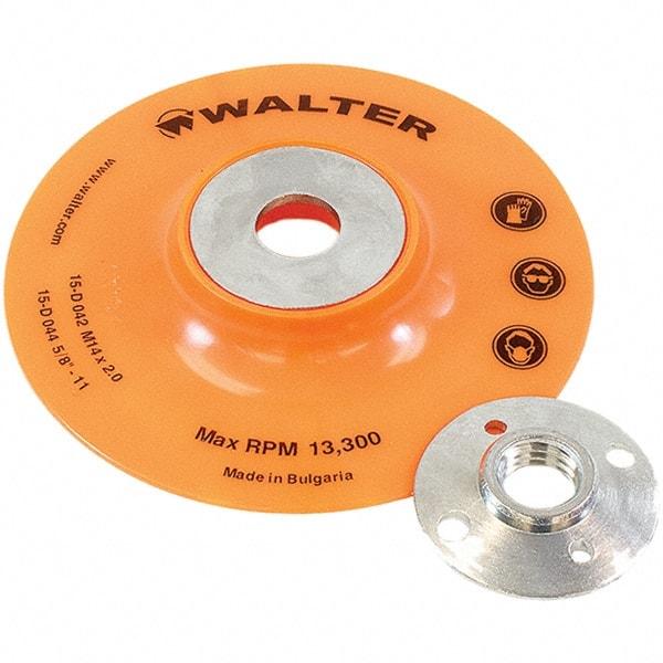 WALTER Surface Technologies - 4-1/2" Diam Disc Backing Pad - 13,300 RPM - Exact Tool & Supply