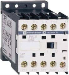 Schneider Electric - 3 Pole, 24 Coil VDC, 6 Amp at 440 VAC, Nonreversible IEC Contactor - BS 5424, CSA, IEC 60947, NF C 63-110, RoHS Compliant, UL Listed, VDE 0660 - Exact Tool & Supply