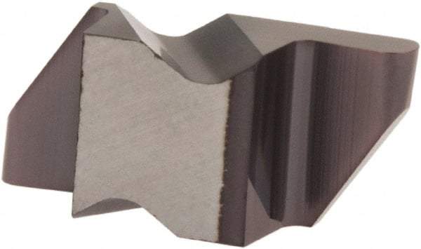 Tool-Flo - 4062FLR Grade AC3, 1/8" Cutting Width Carbide Grooving Insert - 1/4" Max Depth of Cut, Right Hand, 1/16" Corner Radius, AlTiN Finish - Exact Tool & Supply