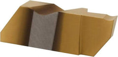 Hertel - 4250IFD K Grade HC335, 6.35mm Cutting Width Carbide Grooving Insert - 1/2" Max Depth of Cut, Right Hand, TiN Finish - Exact Tool & Supply