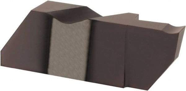 Hertel - 3125IFD K Grade HC215, 3.18mm Cutting Width Carbide Grooving Insert - 1/4" Max Depth of Cut, Right Hand, TiAlN Finish - Exact Tool & Supply