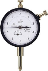 Mitutoyo - 0.5" Range, 0-10 Dial Reading, 0.0001" Graduation Dial Drop Indicator - 57mm Dial, 0.01" Range per Revolution, 0.0008" Accuracy, Includes NIST Traceability Certification - Exact Tool & Supply