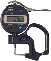 Mitutoyo - 1/2" Measurement, 0.01mm Resolution Electronic Thickness Gage - Accurate up to 0.001" - Exact Tool & Supply