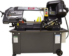 Dake - 7 x 12" Max Capacity, Manual Step Pulley Horizontal Bandsaw - 85 to 235 SFPM Blade Speed, 110 Volts, 45°, 3/4 hp, 1 Phase - Exact Tool & Supply