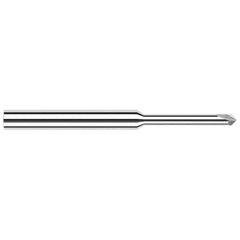 Harvey Tool - 1/32" Diam 90°/90° 2-Flute Single End Solid Carbide Chamfer Mill - Exact Tool & Supply