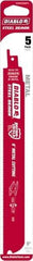 Freud - 9" Long x 1" Thick, Bi-Metal Reciprocating Saw Blade - Straight Profile, 20 to 24 TPI, Toothed Edge, Universal Shank - Exact Tool & Supply