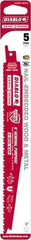 Freud - 9" Long x 0.98" Thick, Bi-Metal Reciprocating Saw Blade - Straight Profile, 8 to 14 TPI, Toothed Edge, Universal Shank - Exact Tool & Supply